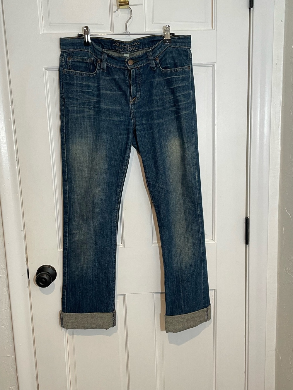 Vintage Abercrombie & Fitch Erin Jeans Women’s 8R Cuffed Crop Stretch Denim Y2K